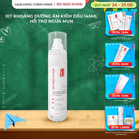 Xịt Khoáng Cấp Ẩm - Kiềm Dầu - Ngừa Mụn Sắc Ngọc Khang