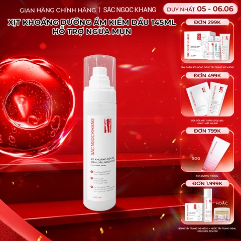 Xịt Khoáng Cấp Ẩm - Kiềm Dầu - Ngừa Mụn Sắc Ngọc Khang