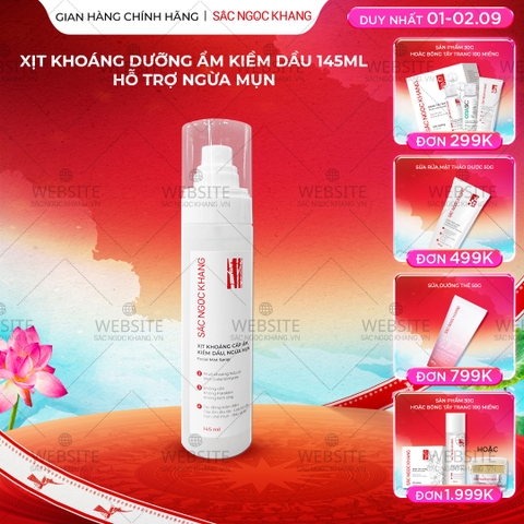 Xịt Khoáng Cấp Ẩm - Kiềm Dầu - Ngừa Mụn Sắc Ngọc Khang