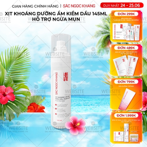 Xịt Khoáng Cấp Ẩm - Kiềm Dầu - Ngừa Mụn Sắc Ngọc Khang