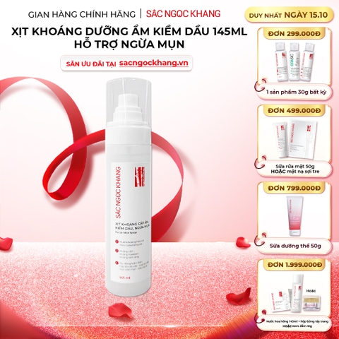 Xịt Khoáng Cấp Ẩm - Kiềm Dầu - Ngừa Mụn Sắc Ngọc Khang