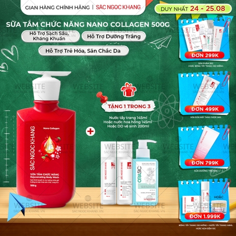 [MỚI] Sữa Tắm Chức Năng Nano Collagen Sắc Ngọc Khang 500g