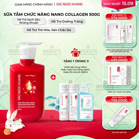 [MỚI] Sữa Tắm Chức Năng Nano Collagen Sắc Ngọc Khang 500g