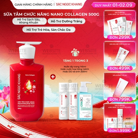[MỚI] Sữa Tắm Chức Năng Nano Collagen Sắc Ngọc Khang 500g