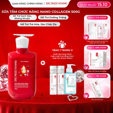 [MỚI] Sữa Tắm Chức Năng Nano Collagen Sắc Ngọc Khang 500g