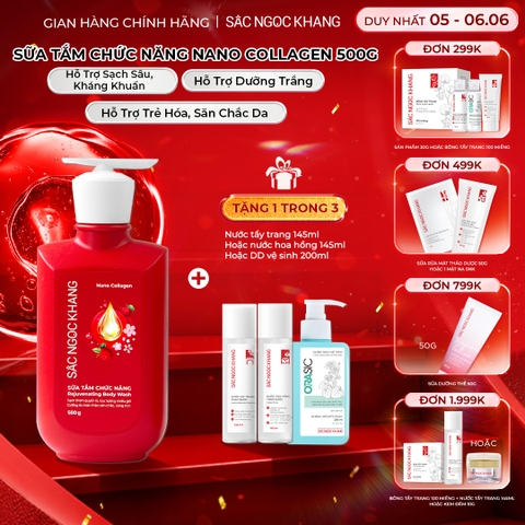 [MỚI] Sữa Tắm Chức Năng Nano Collagen Sắc Ngọc Khang 500g