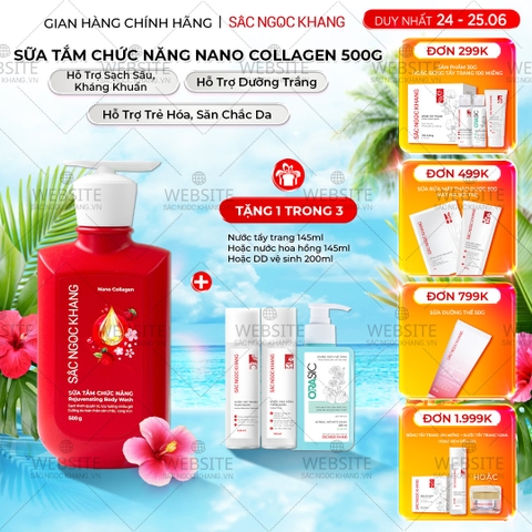 [MỚI] Sữa Tắm Chức Năng Nano Collagen Sắc Ngọc Khang 500g