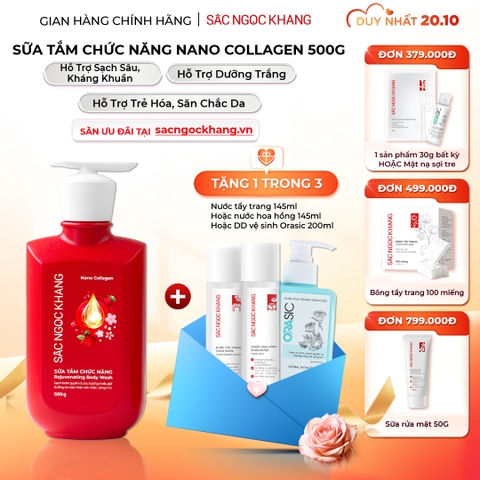 [MỚI] Sữa Tắm Chức Năng Nano Collagen Sắc Ngọc Khang 500g