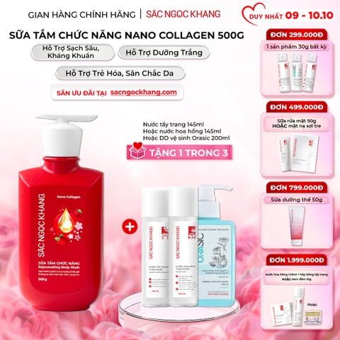 [MỚI] Sữa Tắm Chức Năng Nano Collagen Sắc Ngọc Khang 500g