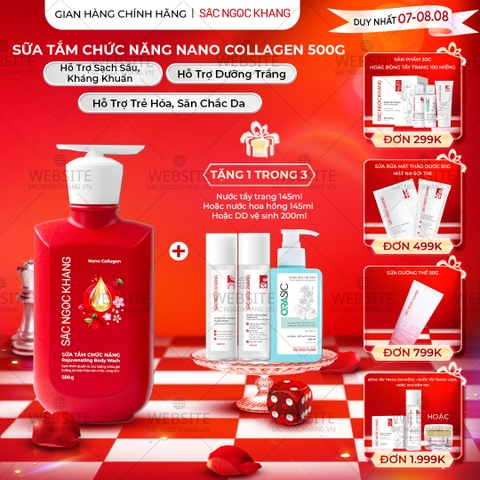 [MỚI] Sữa Tắm Chức Năng Nano Collagen Sắc Ngọc Khang 500g