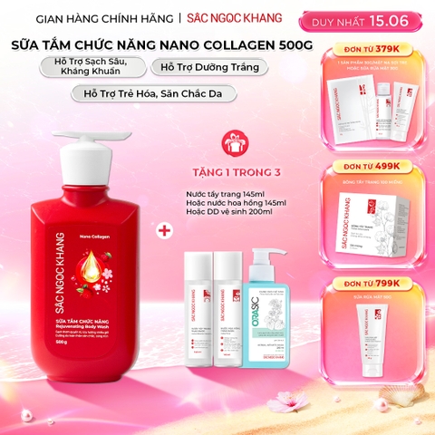 [MỚI] Sữa Tắm Chức Năng Nano Collagen Sắc Ngọc Khang 500g