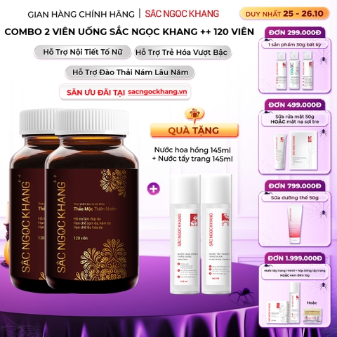 Combo 2 Viên Uống Mờ Nám, Hạn Chế Lão Hóa, Khỏe Đẹp Da Sắc Ngọc Khang++ (Liệu trình 2 tháng)