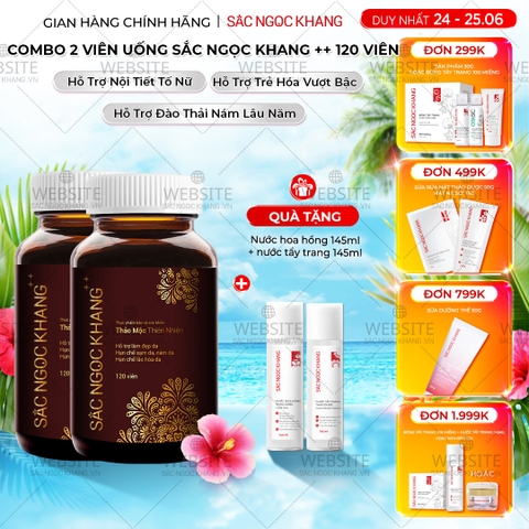 Combo 2 Viên Uống Mờ Nám, Hạn Chế Lão Hóa, Khỏe Đẹp Da Sắc Ngọc Khang++ (Liệu trình 2 tháng)