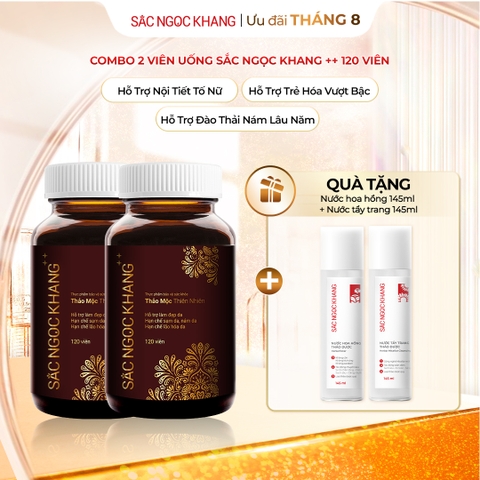 Combo 2 Viên Uống Mờ Nám, Hạn Chế Lão Hóa, Khỏe Đẹp Da Sắc Ngọc Khang++ (Liệu trình 2 tháng)