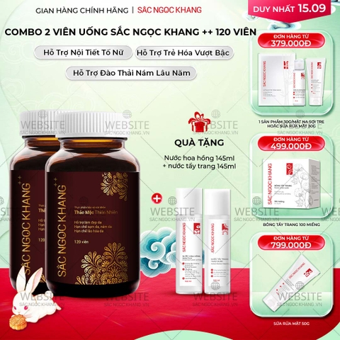 Combo 2 Viên Uống Mờ Nám, Hạn Chế Lão Hóa, Khỏe Đẹp Da Sắc Ngọc Khang++ (Liệu trình 2 tháng)