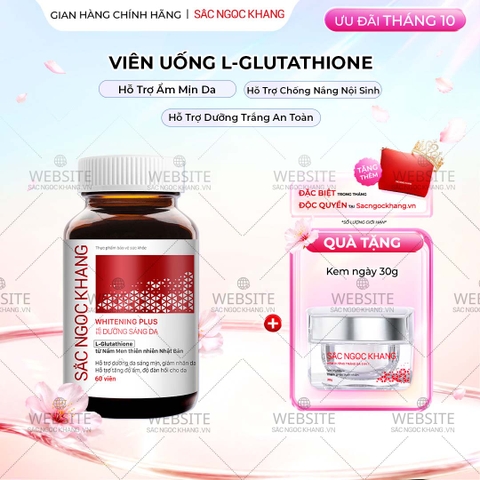 Viên Uống Glutathione Dưỡng Trắng Da Vượt Trội 60 viên (Tặng Kem Ngày fullsize)