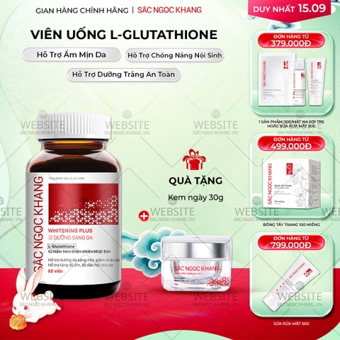 Viên Uống Glutathione Dưỡng Trắng Da Vượt Trội 60 viên (Tặng Kem Ngày fullsize)