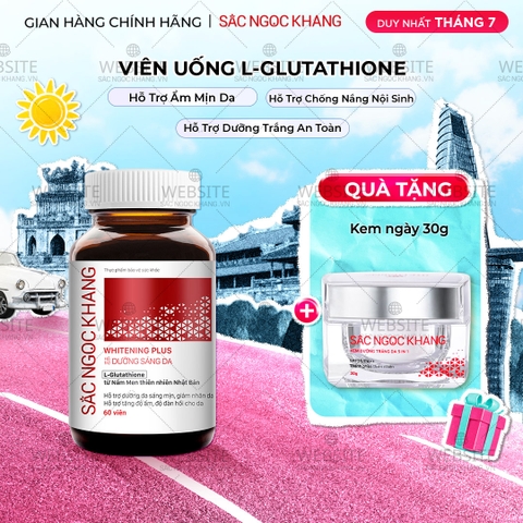 Viên Uống Glutathione Dưỡng Trắng Da Vượt Trội 60 viên (Tặng Kem Ngày fullsize)