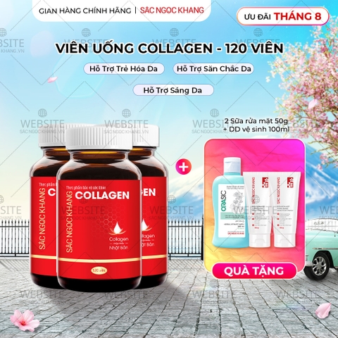 Combo 3 Viên Uống Collagen Dipeptide Mờ Nếp Nhăn - Dưỡng Ẩm Mịn Sắc Ngọc Khang