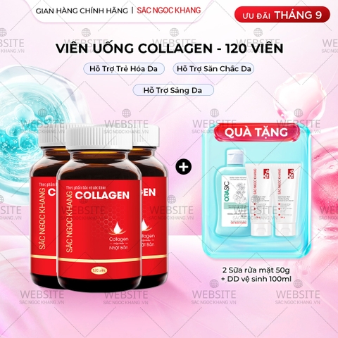 Combo 3 Viên Uống Collagen Dipeptide Mờ Nếp Nhăn - Dưỡng Ẩm Mịn Sắc Ngọc Khang