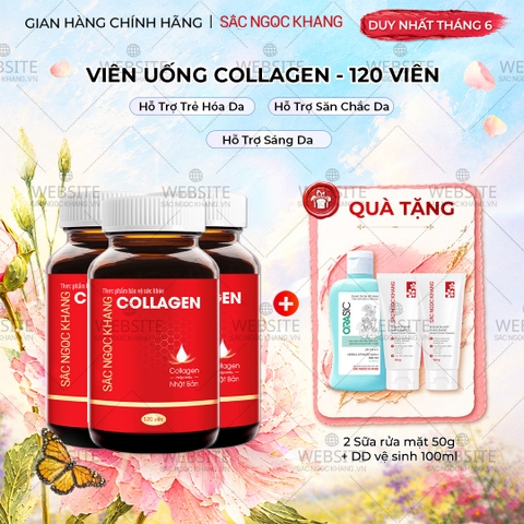 Combo 3 Viên Uống Collagen Dipeptide Mờ Nếp Nhăn - Dưỡng Ẩm Mịn Sắc Ngọc Khang