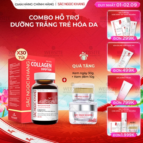 Combo Cao Cấp Dưỡng Da Căng Mịn - Trắng Sáng Sắc Ngọc Khang