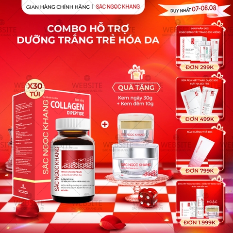 Combo Cao Cấp Dưỡng Da Căng Mịn - Trắng Sáng Sắc Ngọc Khang