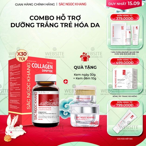 Combo Cao Cấp Dưỡng Da Căng Mịn - Trắng Sáng Sắc Ngọc Khang