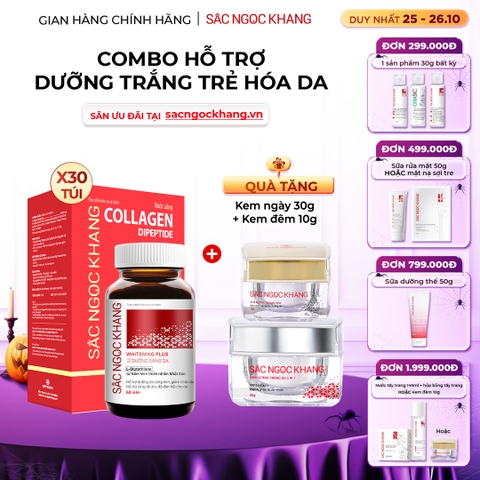 Combo Cao Cấp Dưỡng Da Căng Mịn - Trắng Sáng Sắc Ngọc Khang