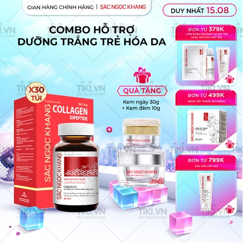 Combo Cao Cấp Dưỡng Da Căng Mịn - Trắng Sáng Sắc Ngọc Khang