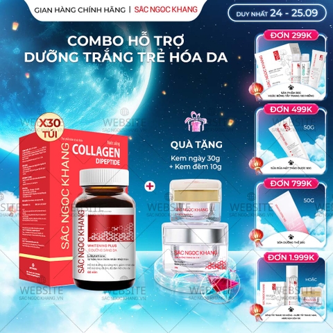 Combo Cao Cấp Dưỡng Da Căng Mịn - Trắng Sáng Sắc Ngọc Khang