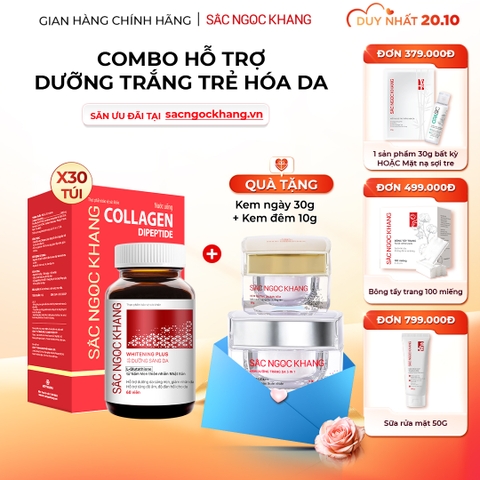 Combo Cao Cấp Dưỡng Da Căng Mịn - Trắng Sáng Sắc Ngọc Khang