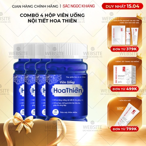 Combo 4 Hộp Viên Uống Cân Bằng Nội Tiết Hoa Thiên (30 viên/hộp)