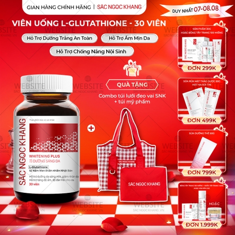 Viên Uống Glutathione Dưỡng Trắng Da Vượt Trội 60 viên (Tặng Kem Ngày fullsize)