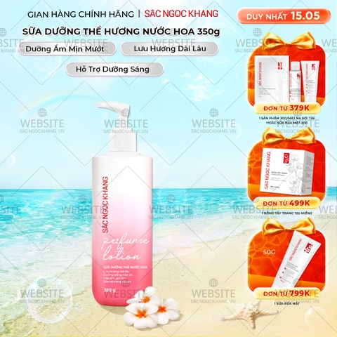Sữa Dưỡng Thể Nước Hoa Dưỡng Trắng Da Mịn Màng Sắc Ngọc Khang 350g