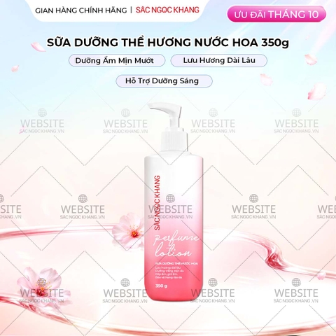 Sữa Dưỡng Thể Nước Hoa Dưỡng Trắng Da Mịn Màng Sắc Ngọc Khang 350g