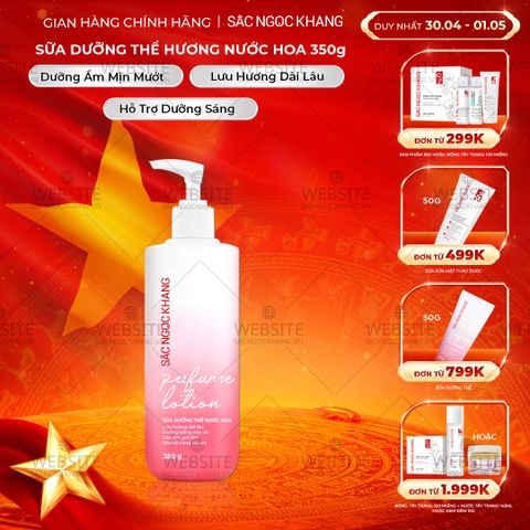 Sữa Dưỡng Thể Nước Hoa Dưỡng Trắng Da Mịn Màng Sắc Ngọc Khang 350g