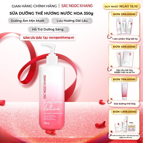 Sữa Dưỡng Thể Nước Hoa Dưỡng Trắng Da Mịn Màng Sắc Ngọc Khang 350g