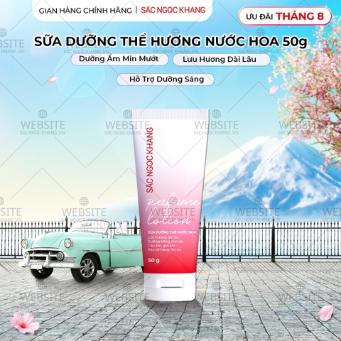 Sữa Dưỡng Thể Nước Hoa Dưỡng Trắng Da Mịn Màng Sắc Ngọc Khang 50g