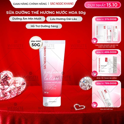 Sữa Dưỡng Thể Nước Hoa Dưỡng Trắng Da Mịn Màng Sắc Ngọc Khang 50g