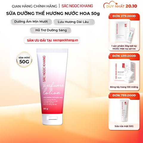 Sữa Dưỡng Thể Nước Hoa Dưỡng Trắng Da Mịn Màng Sắc Ngọc Khang 50g