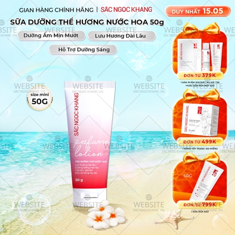 Sữa Dưỡng Thể Nước Hoa Dưỡng Trắng Da Mịn Màng Sắc Ngọc Khang 50g