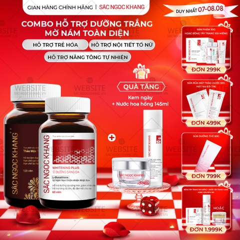 Combo Hỗ Trợ Mờ Nám - Dưỡng Trắng Cao Cấp Sắc Ngọc Khang