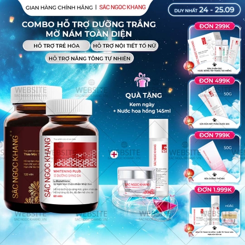 Combo Hỗ Trợ Mờ Nám - Dưỡng Sáng Da Cao Cấp Sắc Ngọc Khang