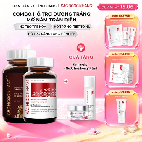 Combo Hỗ Trợ Mờ Nám - Dưỡng Trắng Cao Cấp Sắc Ngọc Khang