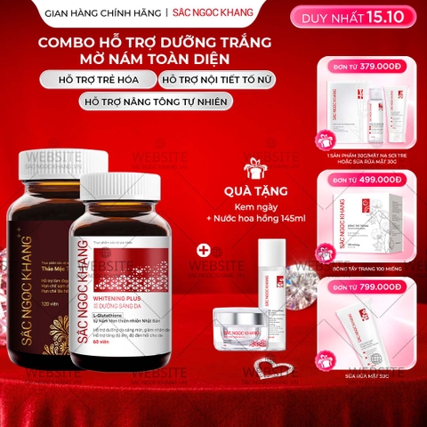 Combo Hỗ Trợ Mờ Nám - Dưỡng Sáng Da Cao Cấp Sắc Ngọc Khang