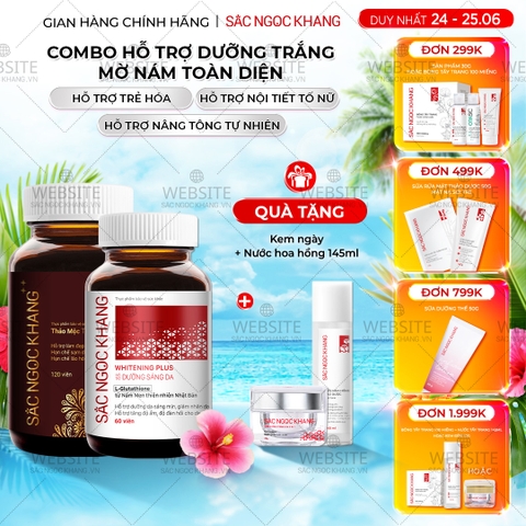 Combo Hỗ Trợ Mờ Nám - Dưỡng Trắng Cao Cấp Sắc Ngọc Khang