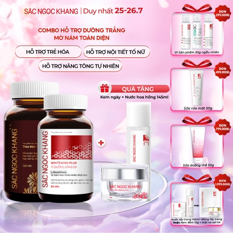 Combo Hỗ Trợ Mờ Nám - Dưỡng Trắng Cao Cấp Sắc Ngọc Khang