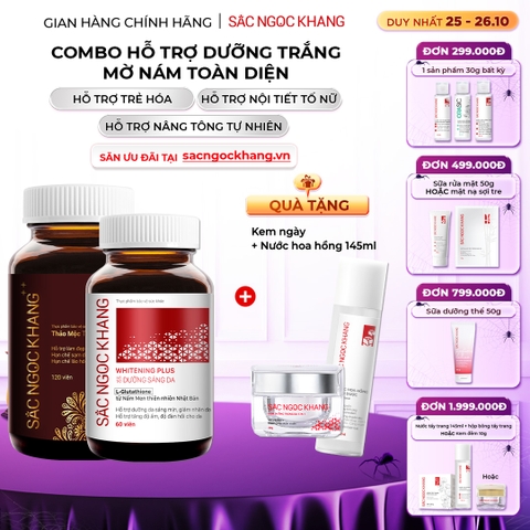 Combo Hỗ Trợ Mờ Nám - Dưỡng Trắng Cao Cấp Sắc Ngọc Khang