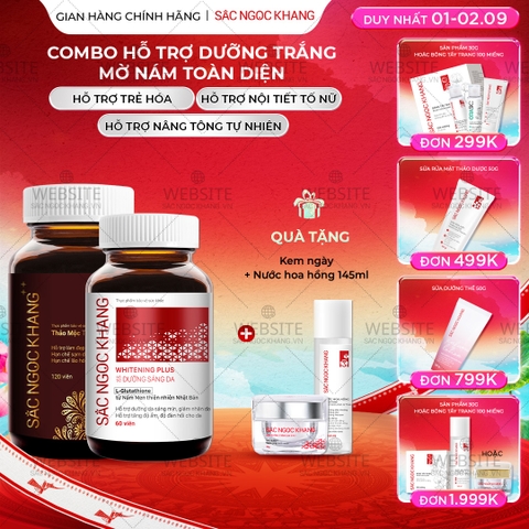 Combo Hỗ Trợ Mờ Nám - Dưỡng Trắng Cao Cấp Sắc Ngọc Khang